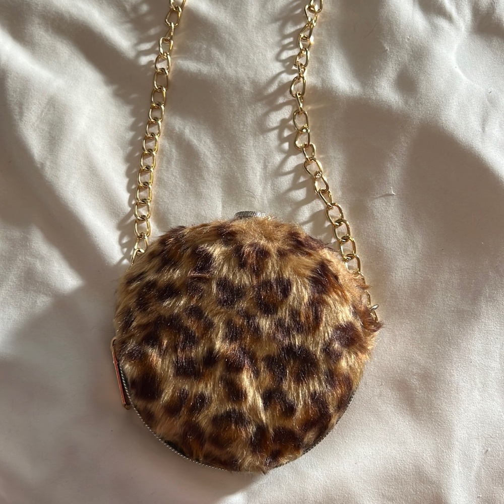 Leopard print flash bag